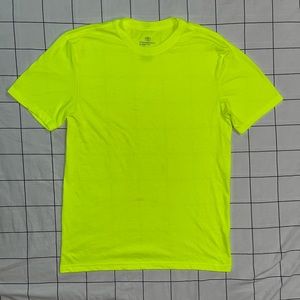 Athletic Performance T-Shirt. Neon Green. Size Small.